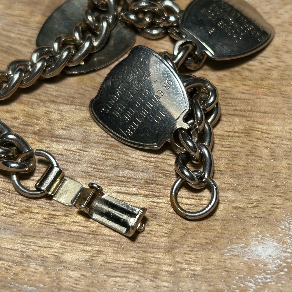 Vintage Funny 10 Commandments Charm Silver Tone Bracelet 50's Jewelry - Picture 7 of 15